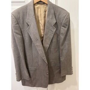 Christian Dior Monsieur Silk Blazer Men's Gray Sport Coat Vintage 100% Silk